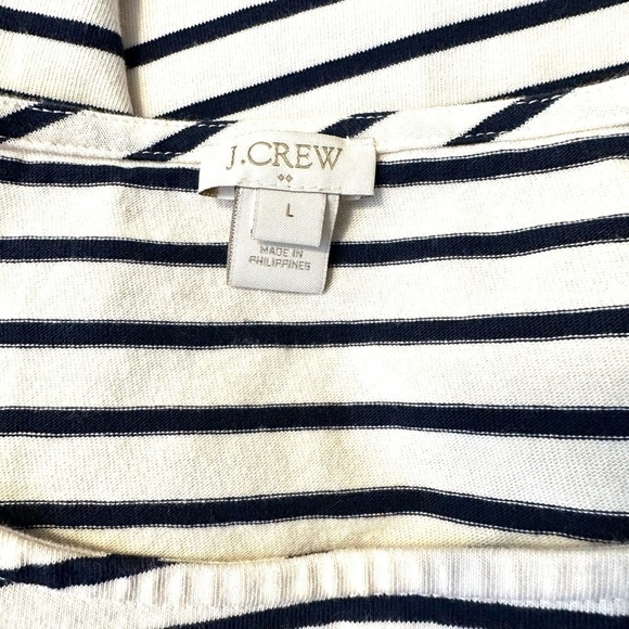 J Crew Striped Ruffle Sleeve Tee - Picture 4 of 5